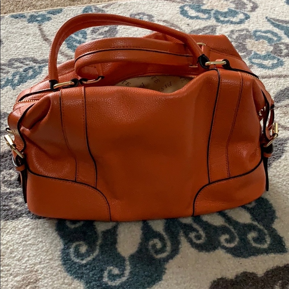 Paste brand crossbody orange handbag